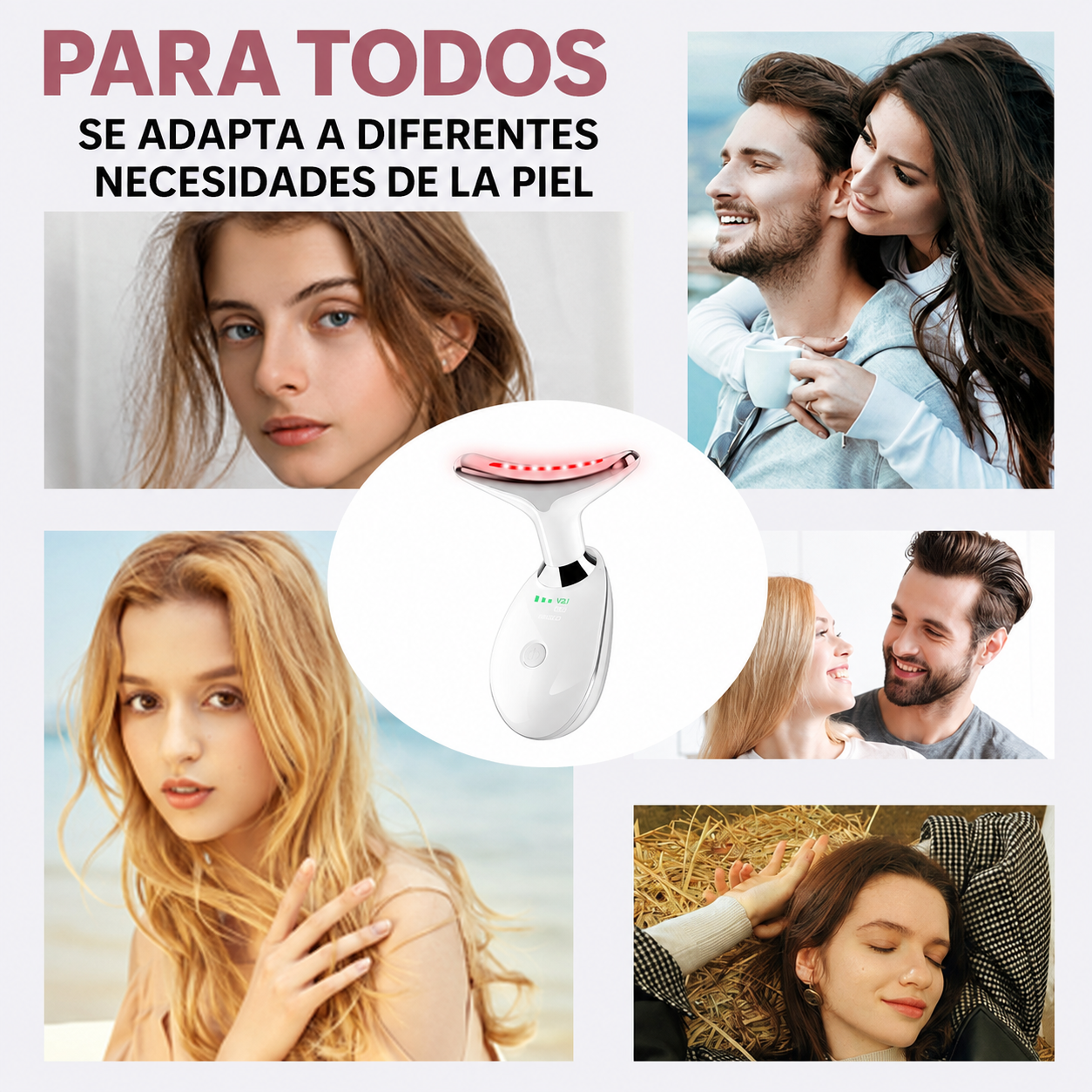 Masajedor Facial con luz led