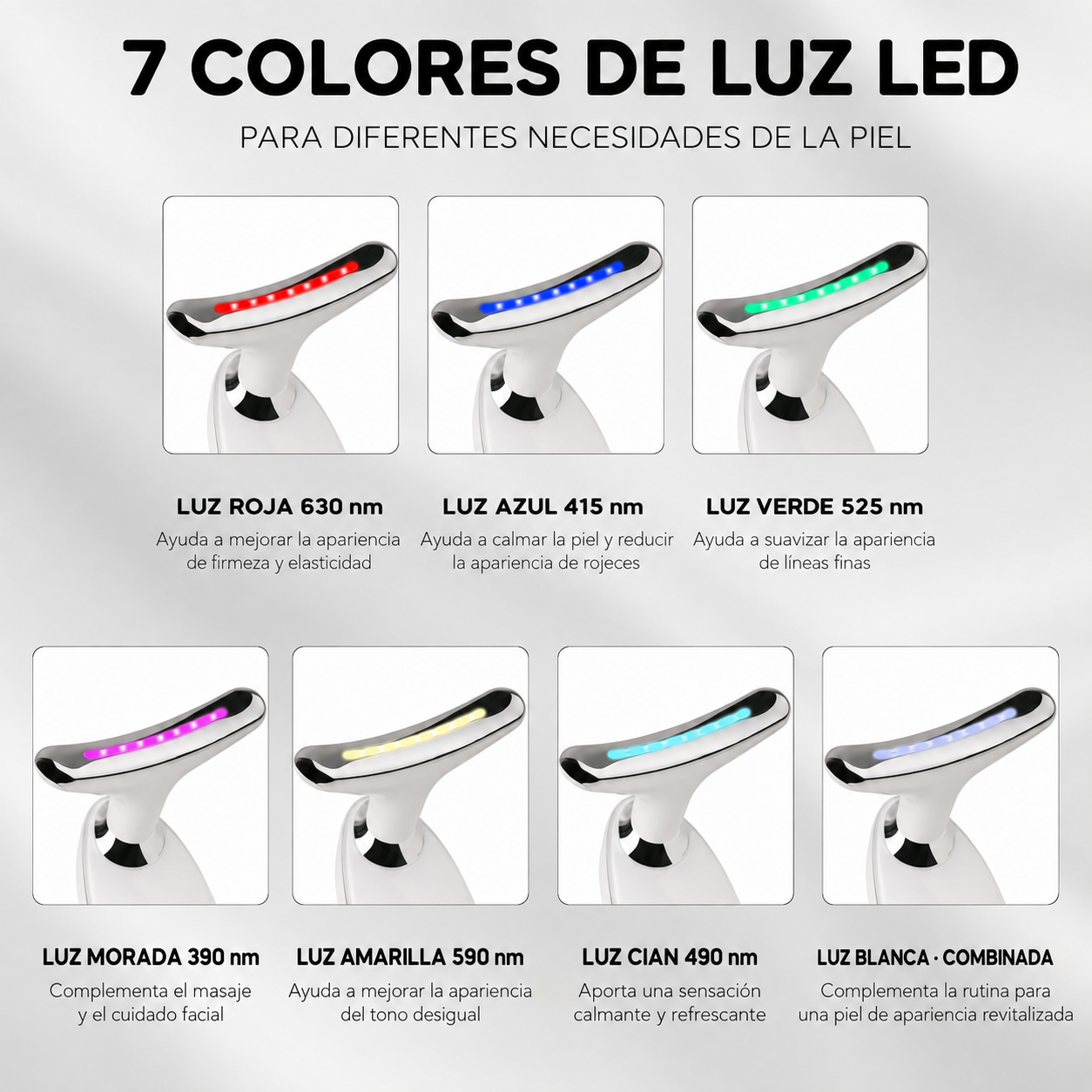 Masajedor Facial con luz led