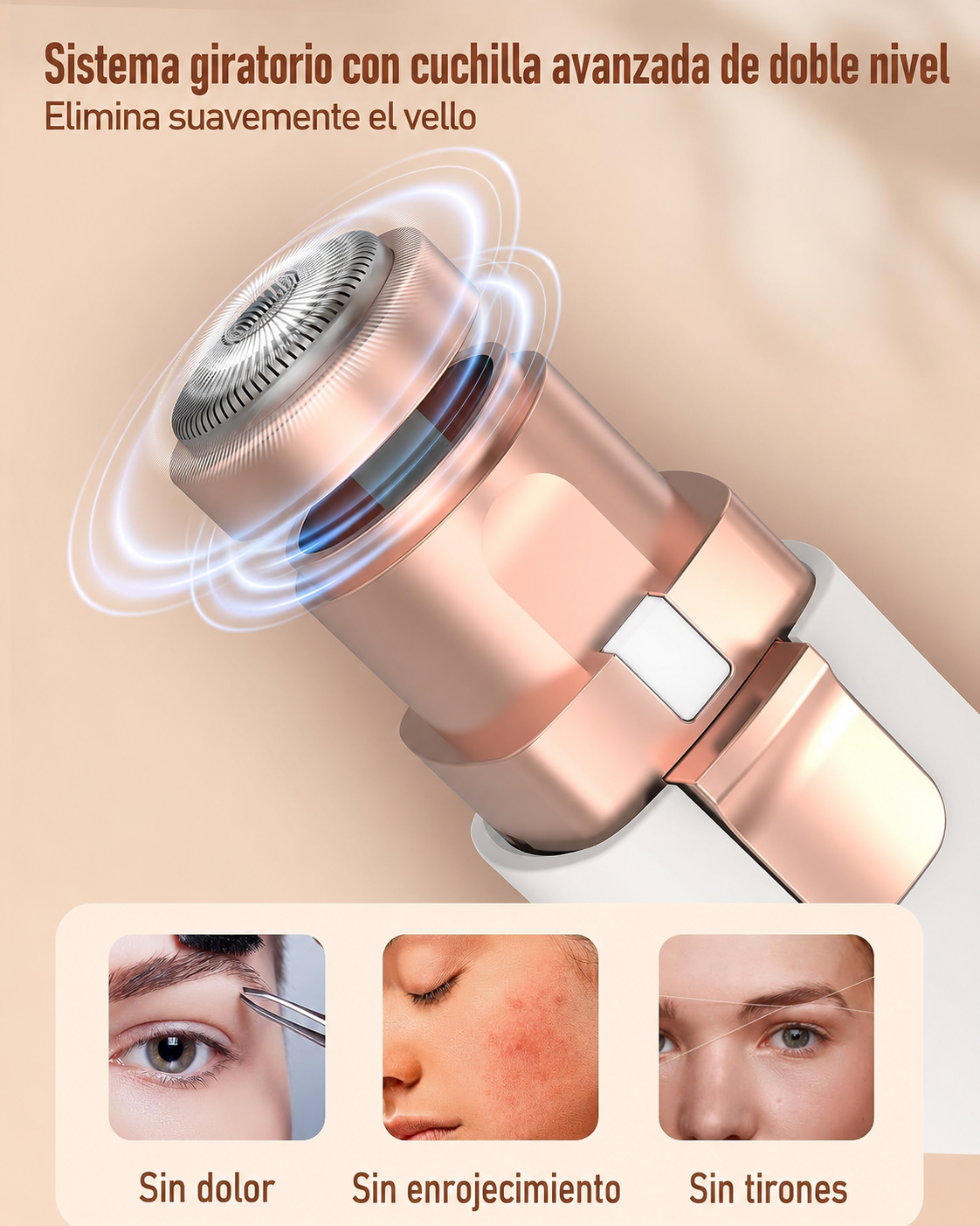 Depliador de cejas, nariz y rostro