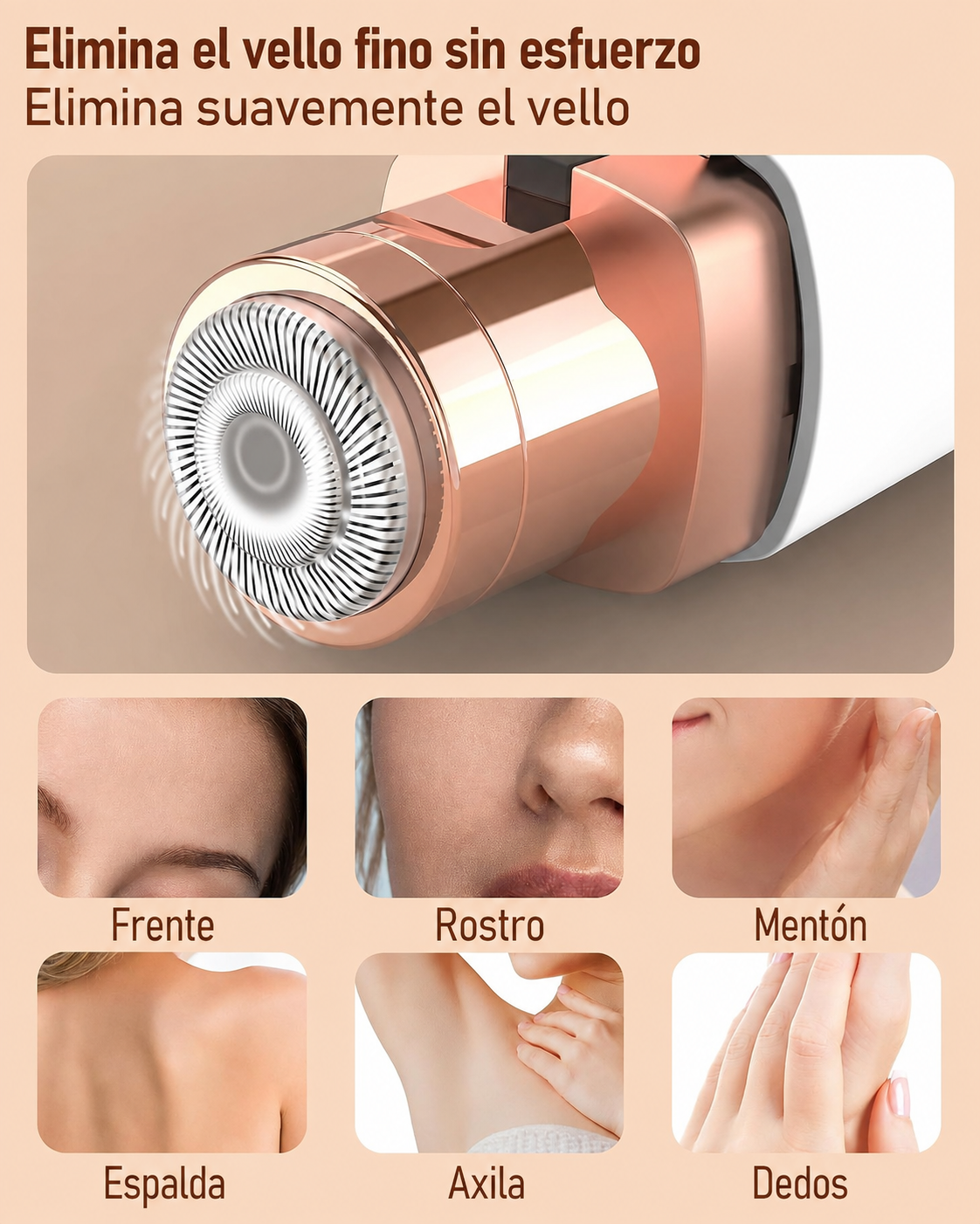 Depliador de cejas, nariz y rostro