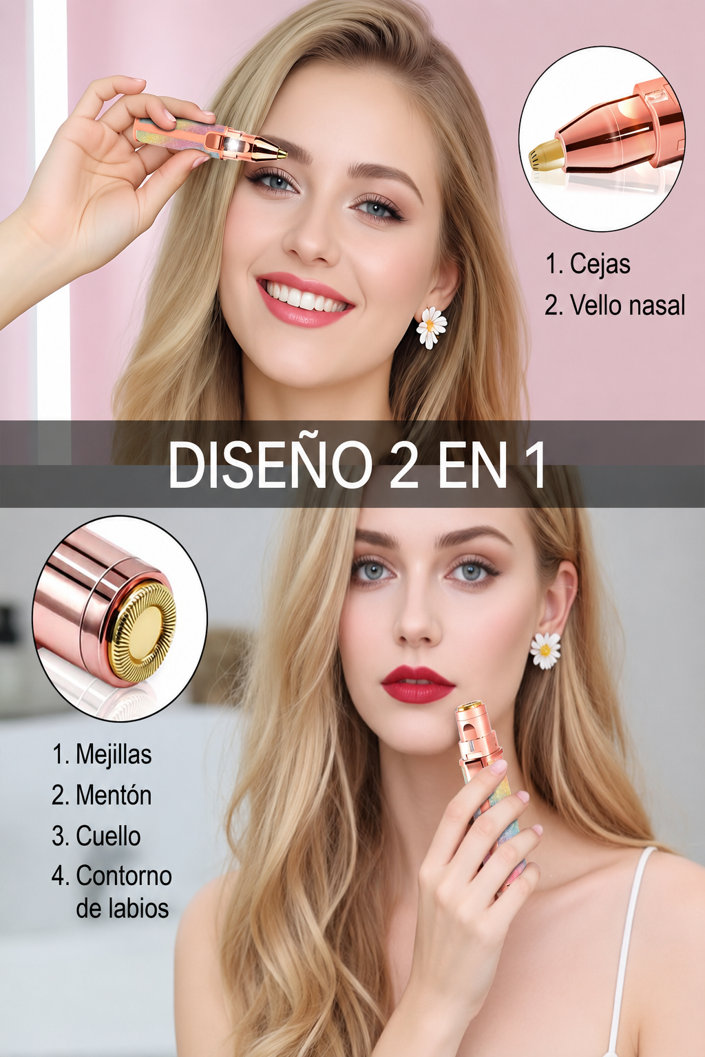 Depliador de cejas, nariz y rostro