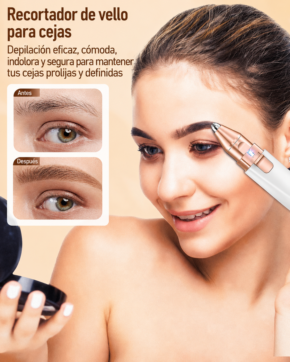 Depliador de cejas, nariz y rostro